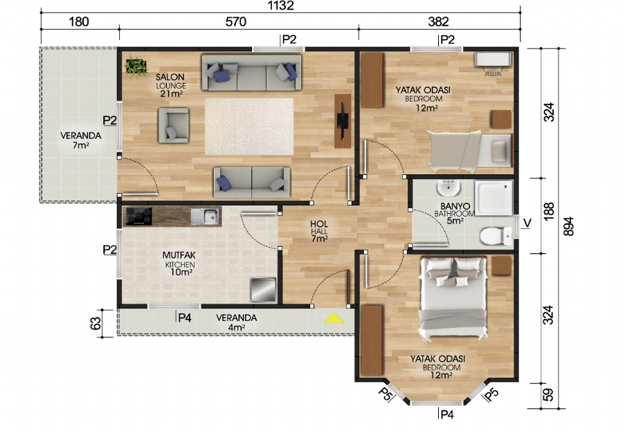 Kayseri Prefabrik 80 mt - Görsel 2